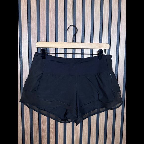 Lululemon Shorts 6 / S Womens Black Mind Over Miles 3" Inseam Mesh Running - Picture 1 of 8